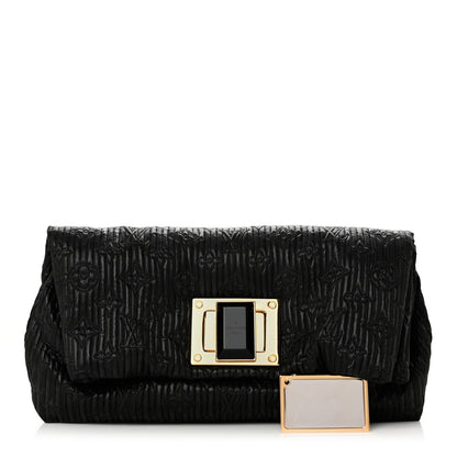 Louis Vuitton Jacquard Quilted Monogram Altair Clutch Black 1 of 6