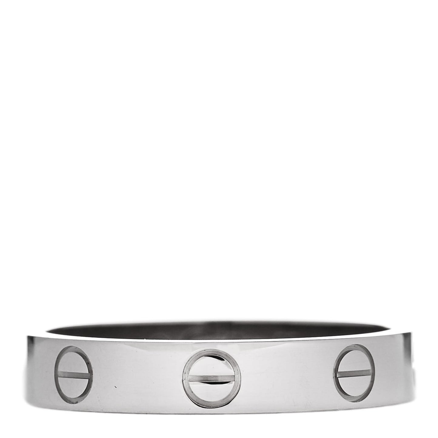 18K White Gold 3.5mm LOVE Wedding Band Ring 55 7.25