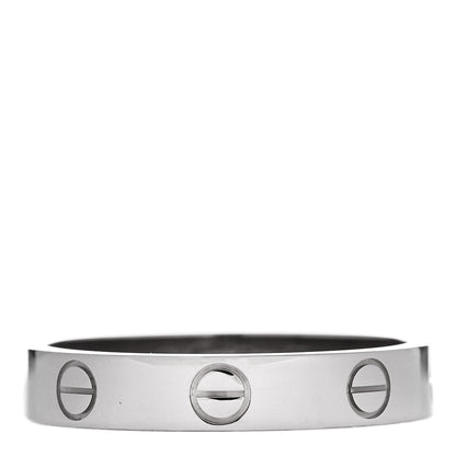 Cartier 18K White Gold 3.5mm LOVE Wedding Band Ring 55 7.25 1 of 5