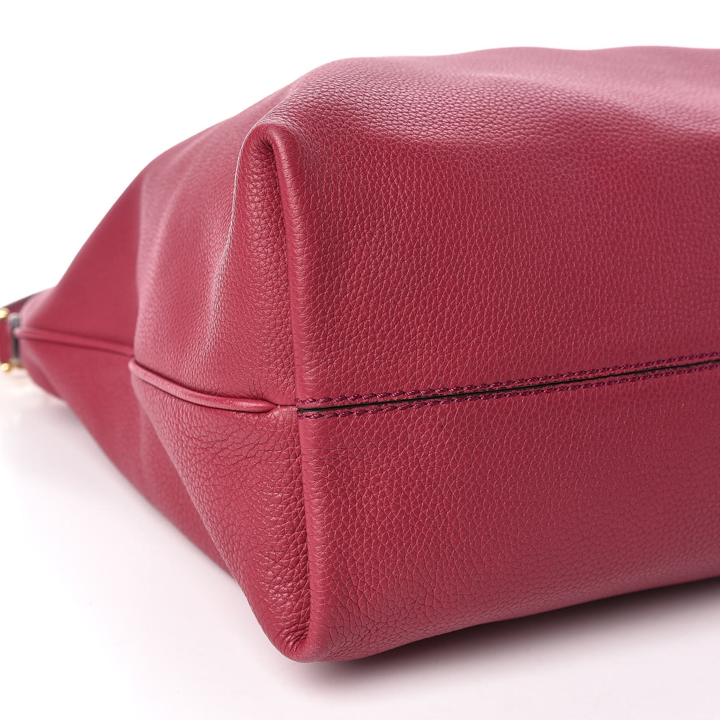 Vitello Small Clasp Top Hobo Bag Amarena