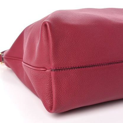 Fendi Vitello Small Clasp Top Hobo Bag Amarena 9 of 13