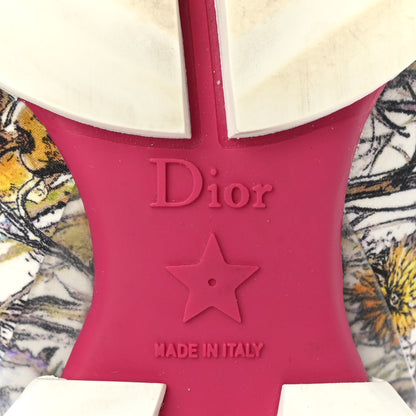 Christian Dior Neoprene Rubber Champetre Print Womens D-Connect Sneakers 38 White Multicolor 6 of 13
