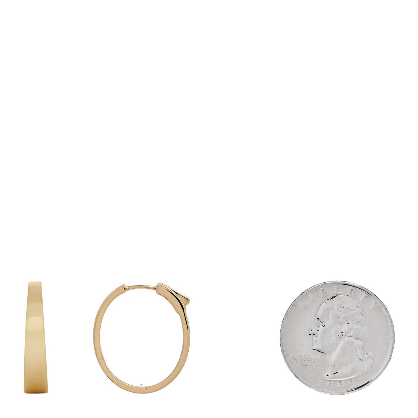18K Yellow Gold Classic Meryl Hoop Earrings