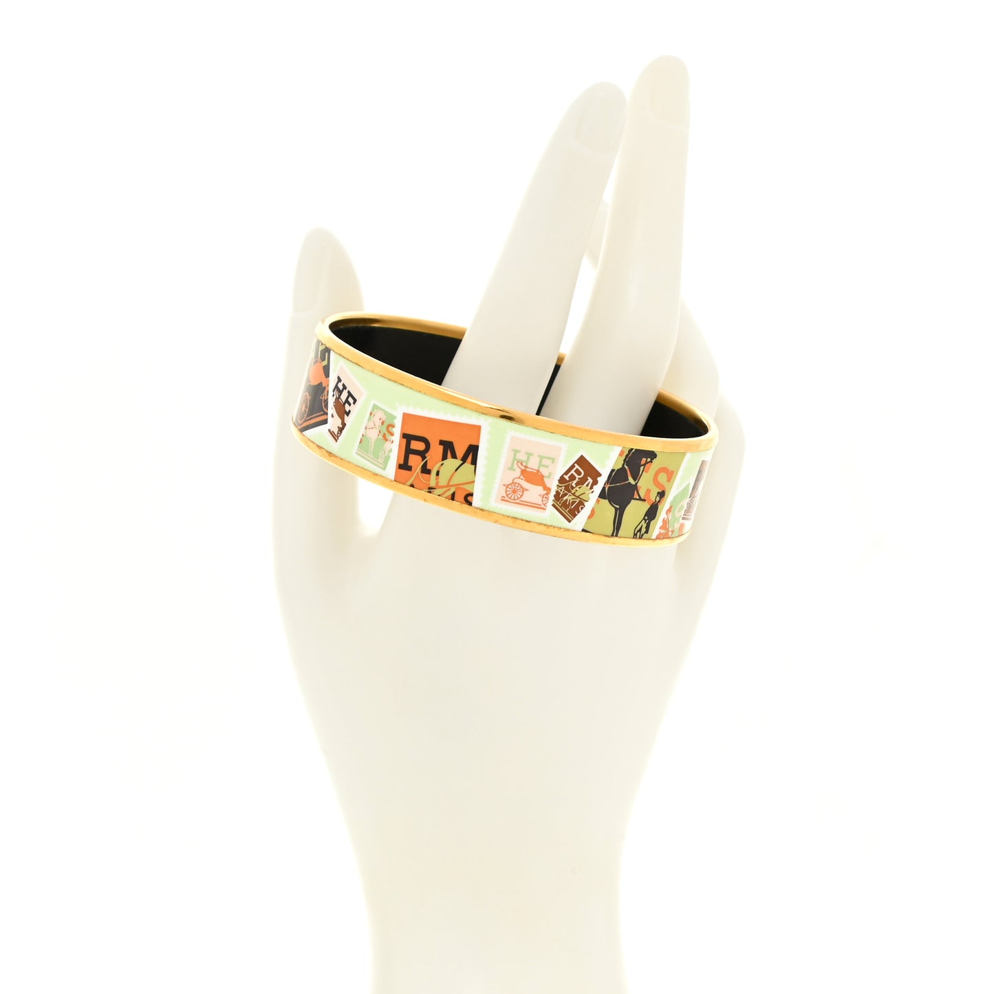 Enamel Printed Wide De Passage a Paris Bracelet 70