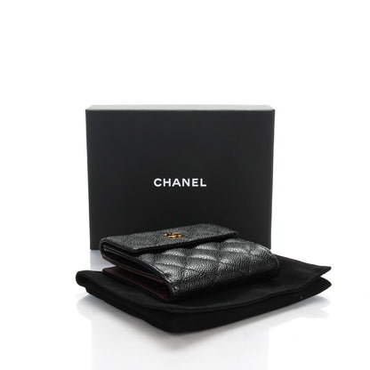 Chanel Caviar Quilted Compact French Flap Wallet 4 of 8