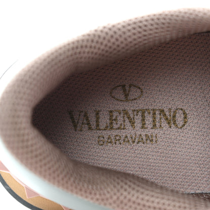 Valentino Garavani Metallic Nappa Suede Camouflage Womens Rockrunner Sneakers 39 Multicolor 7 of 11