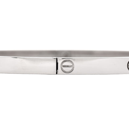 Cartier 18K White Gold Small LOVE Bracelet 19 5 of 8