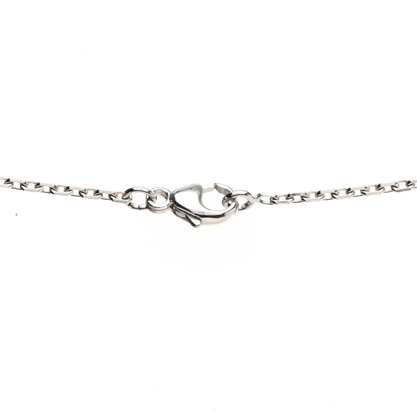 Lacquered Palladium Mini Pop H Pendant Necklace White