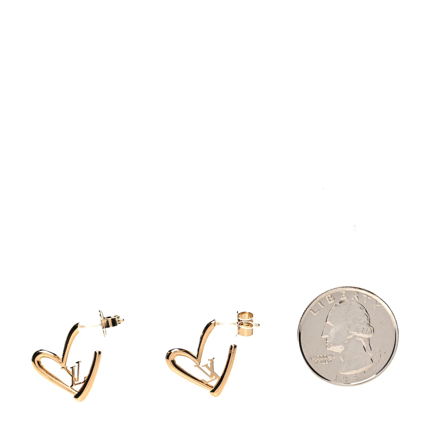 Louis Vuitton Fall In Love Heart Earrings PM Gold 2 of 3