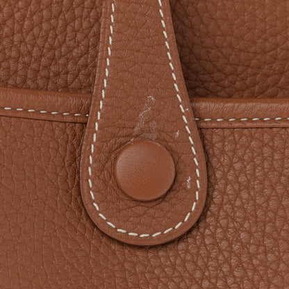 Hermes Taurillon Clemence Evelyne III PM Gold 8 of 12
