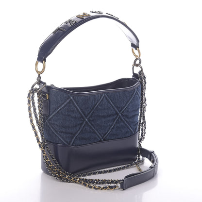 Chanel Denim Calfskin Small Gabrielle Hobo Blue 4 of 11