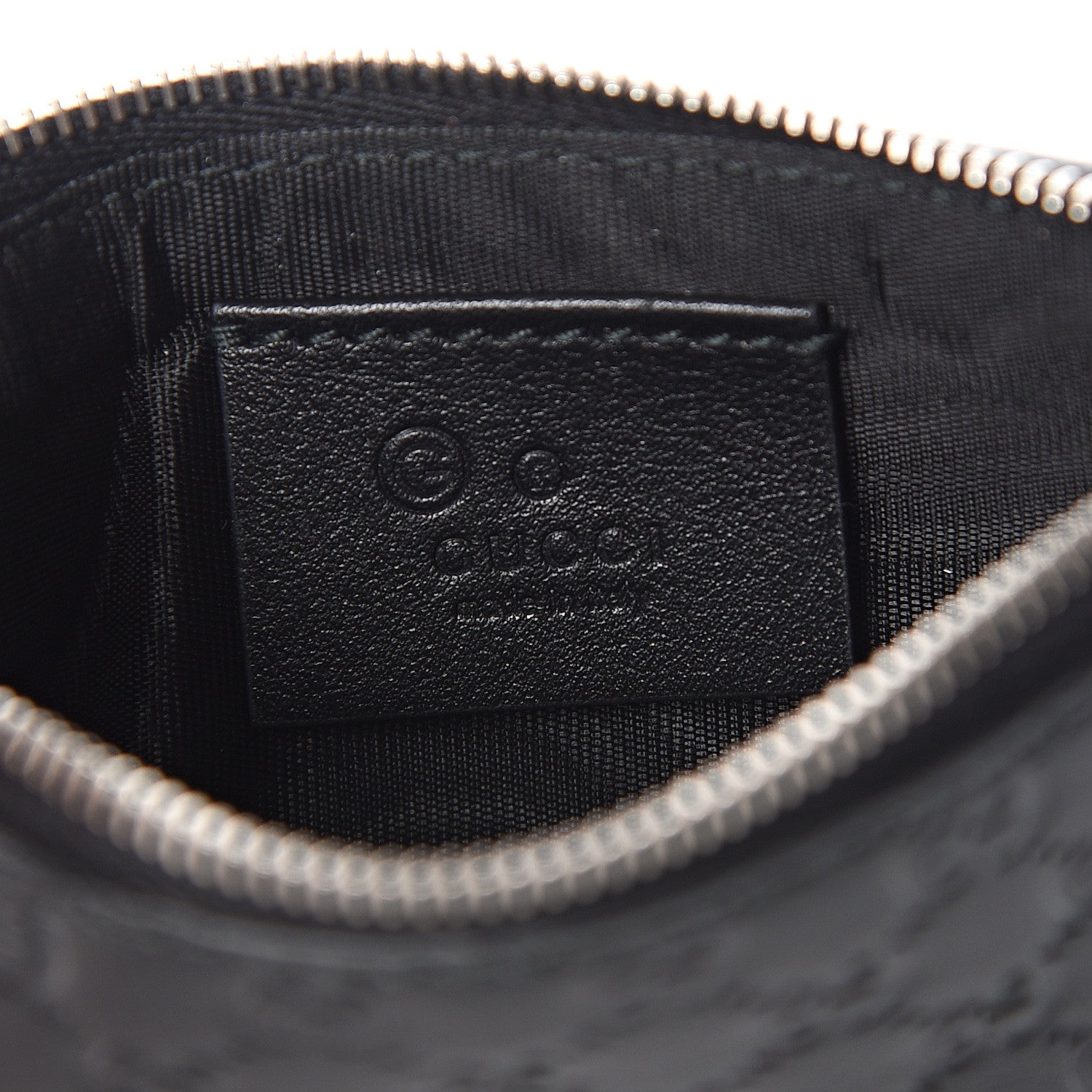 Gucci Microguccissima Key Ring Coin Case Black 5 of 7
