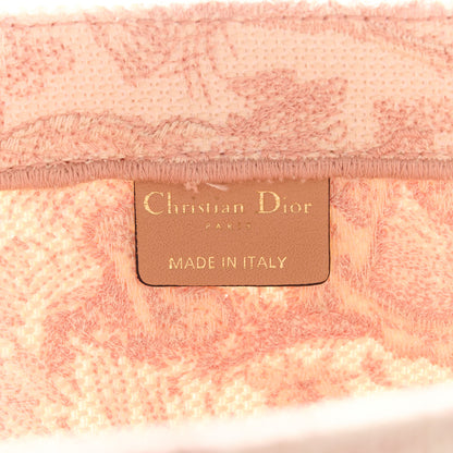 Christian Dior Canvas Embroidered Medium Dioriviera Toile De Jouy Book Tote Rose 6 of 10