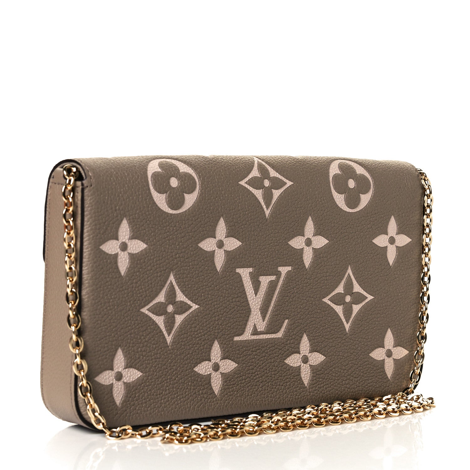 Louis Vuitton Empreinte Monogram Giant Felicie Pochette Tourterelle Creme 3 of 8