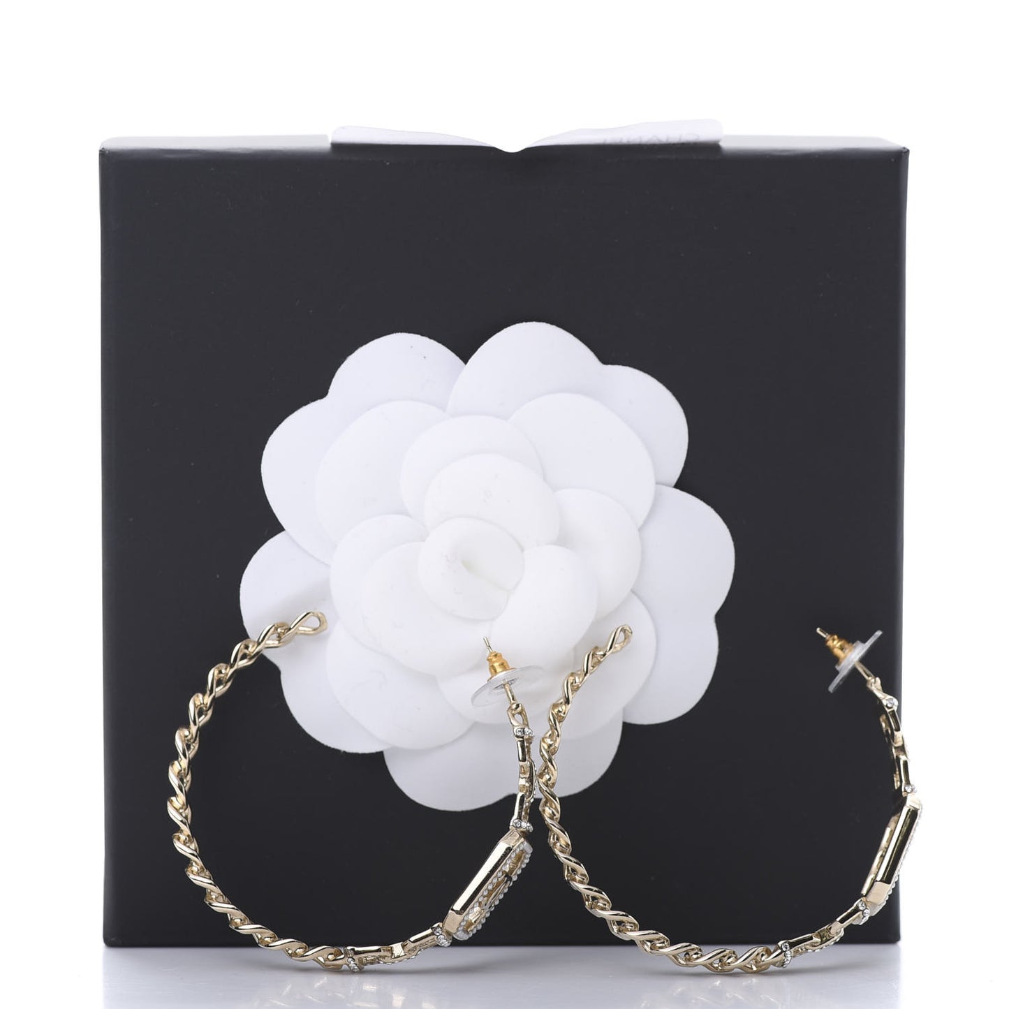 Crystal CC Vendome Hoop Earrings Gold