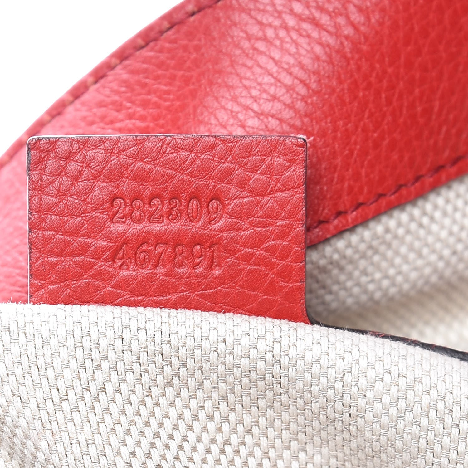 Gucci Pebbled Calfskin Medium Soho Shoulder Bag Tabasco Red 9 of 18