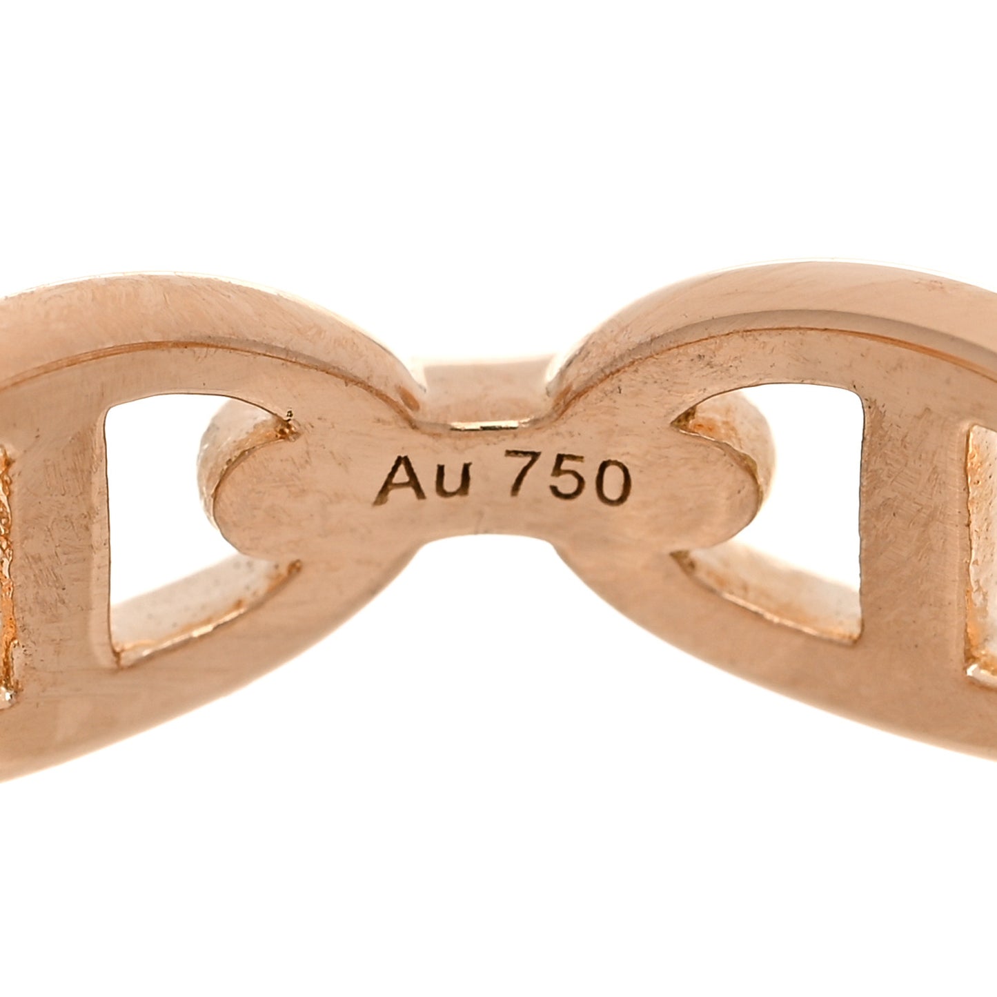 18K Rose Gold PM Chaine d'Ancre Enchainee Ring 55 7.25