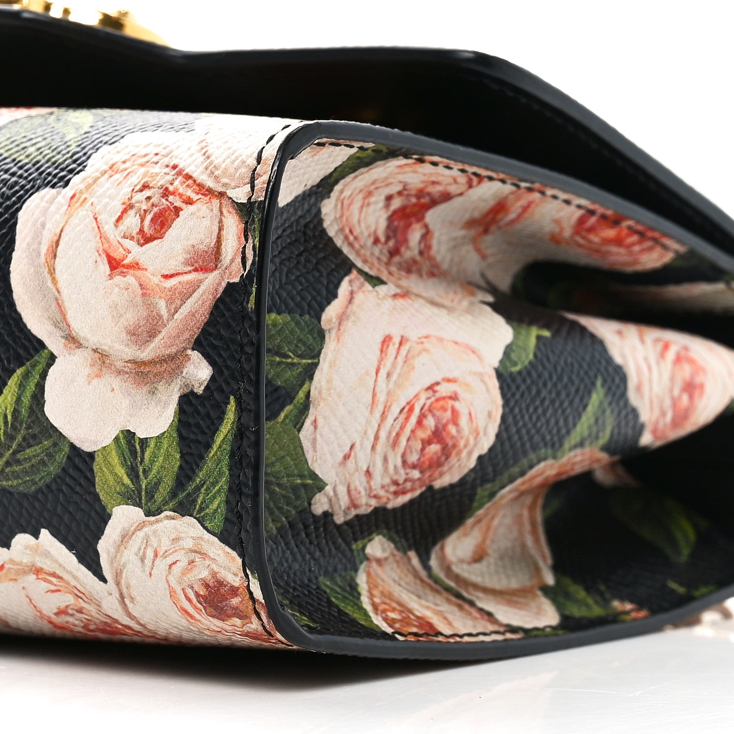 Dolce & Gabbana Dauphine Floral Print Micro Welcome Crossbody Bag Black Multicolor 9 of 9