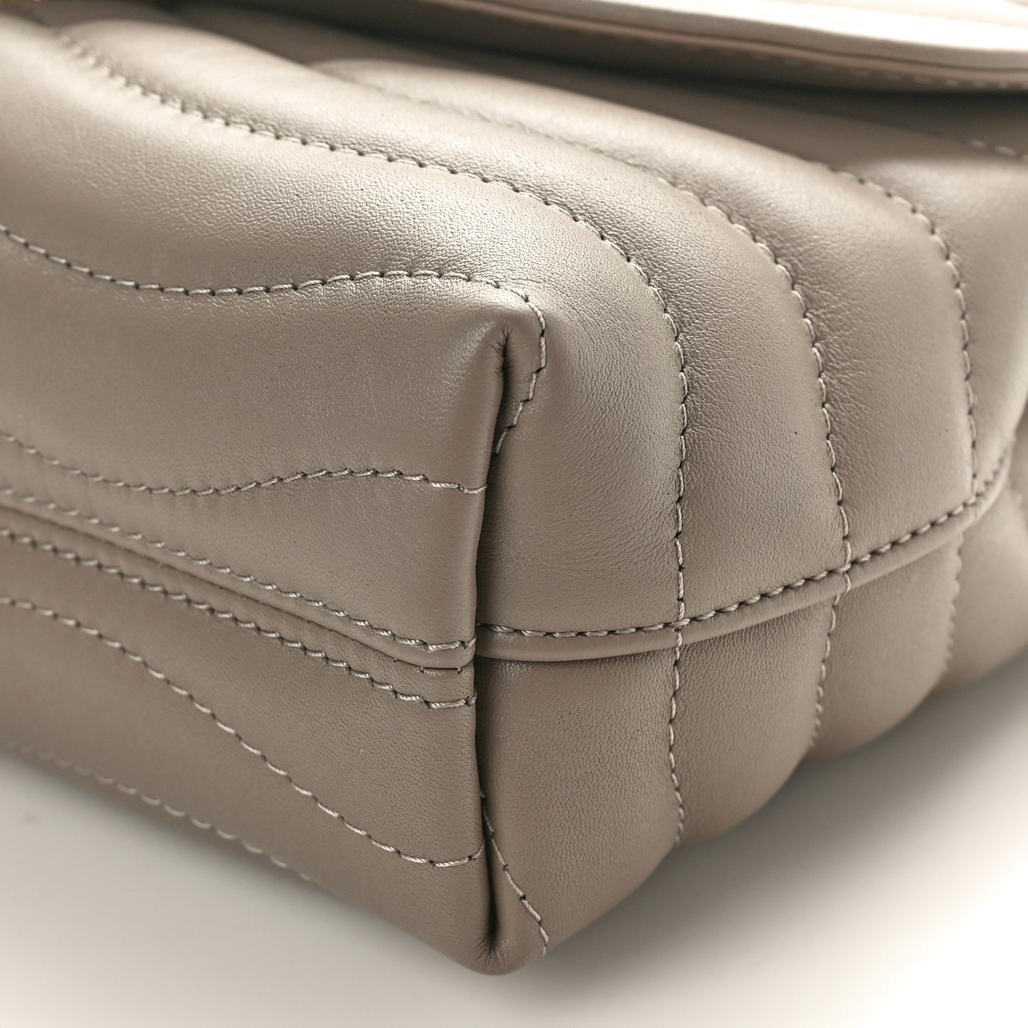 Calfskin LV New Wave Chain Bag Taupe