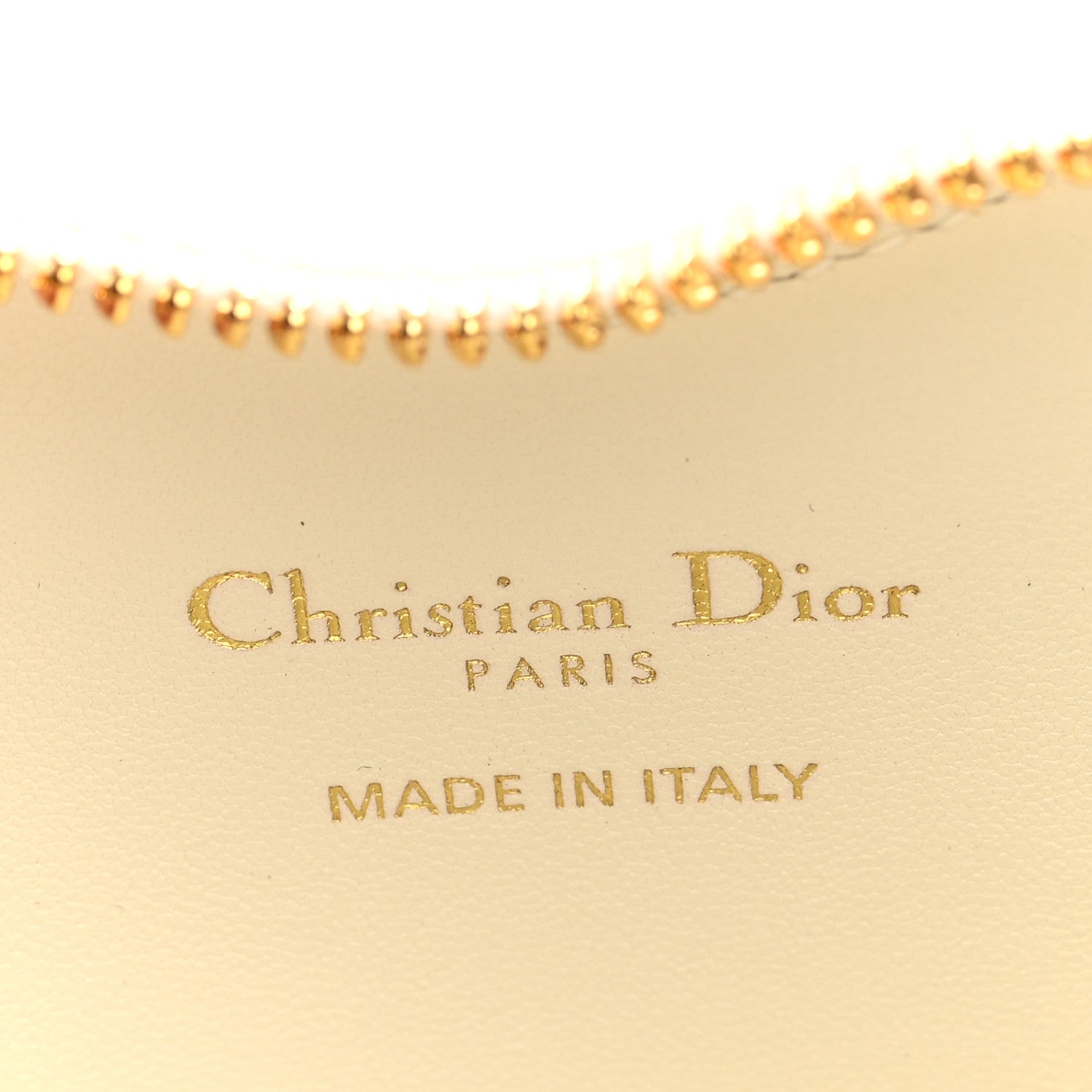 Christian Dior Calfskin Cannage Dioramour Caro Heart Pouch With Chain White 6 of 8