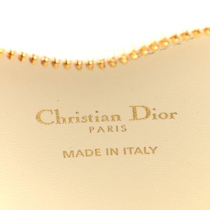Christian Dior Calfskin Cannage Dioramour Caro Heart Pouch With Chain White 6 of 8