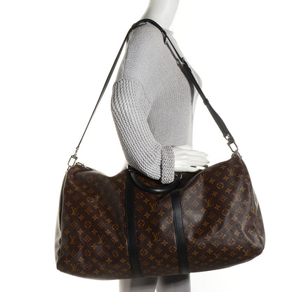 Louis Vuitton Monogram Macassar Keepall Bandouliere 55 2 of 8