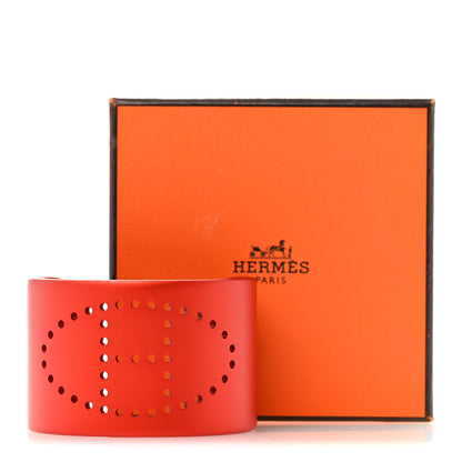 Hermes Aluminium Evelyne Sunset Cuff Bracelet T2 Orange Tropique 5 of 5