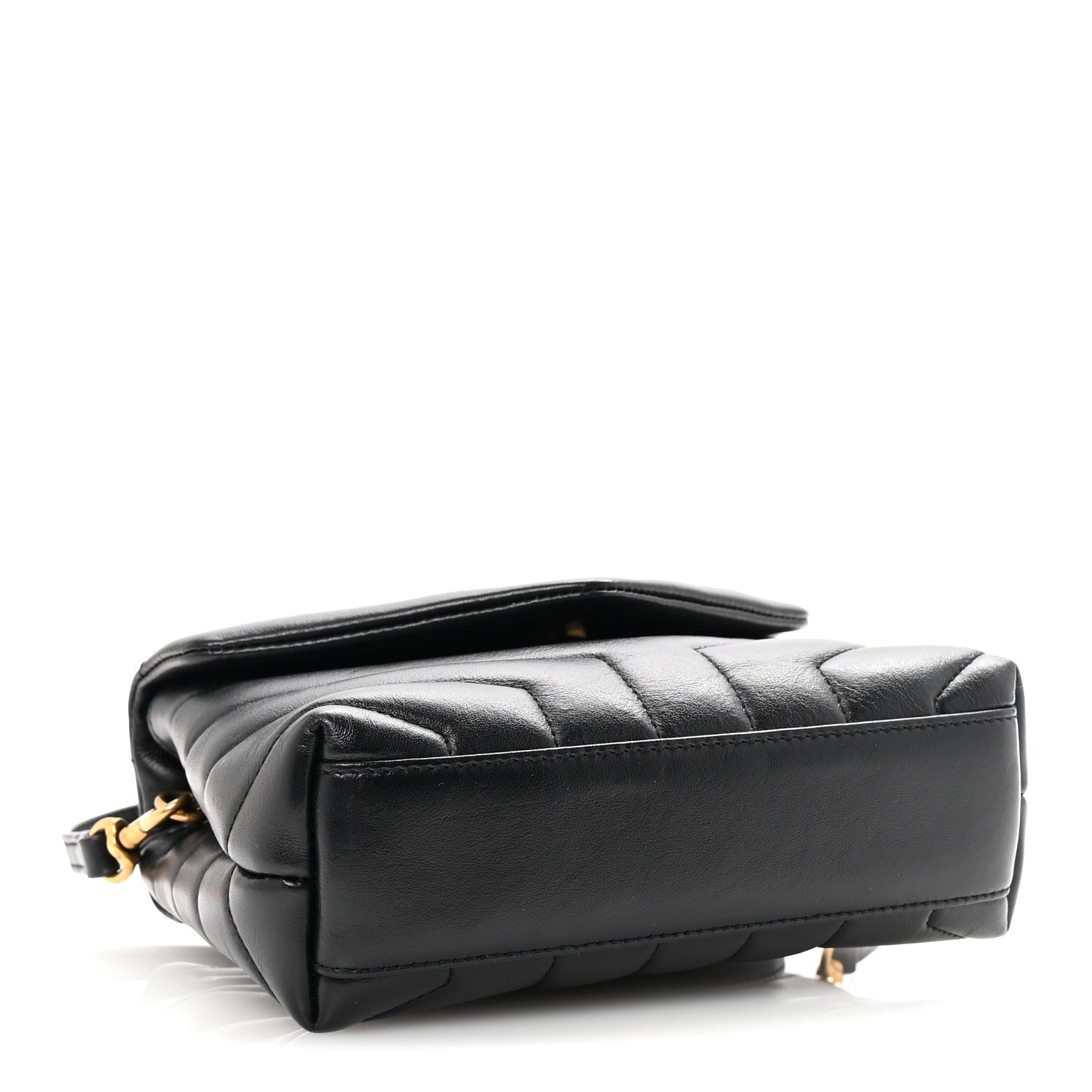 Saint Laurent Calfskin Y Quilted Monogram Toy Loulou Crossbody Bag Black 4 of 9
