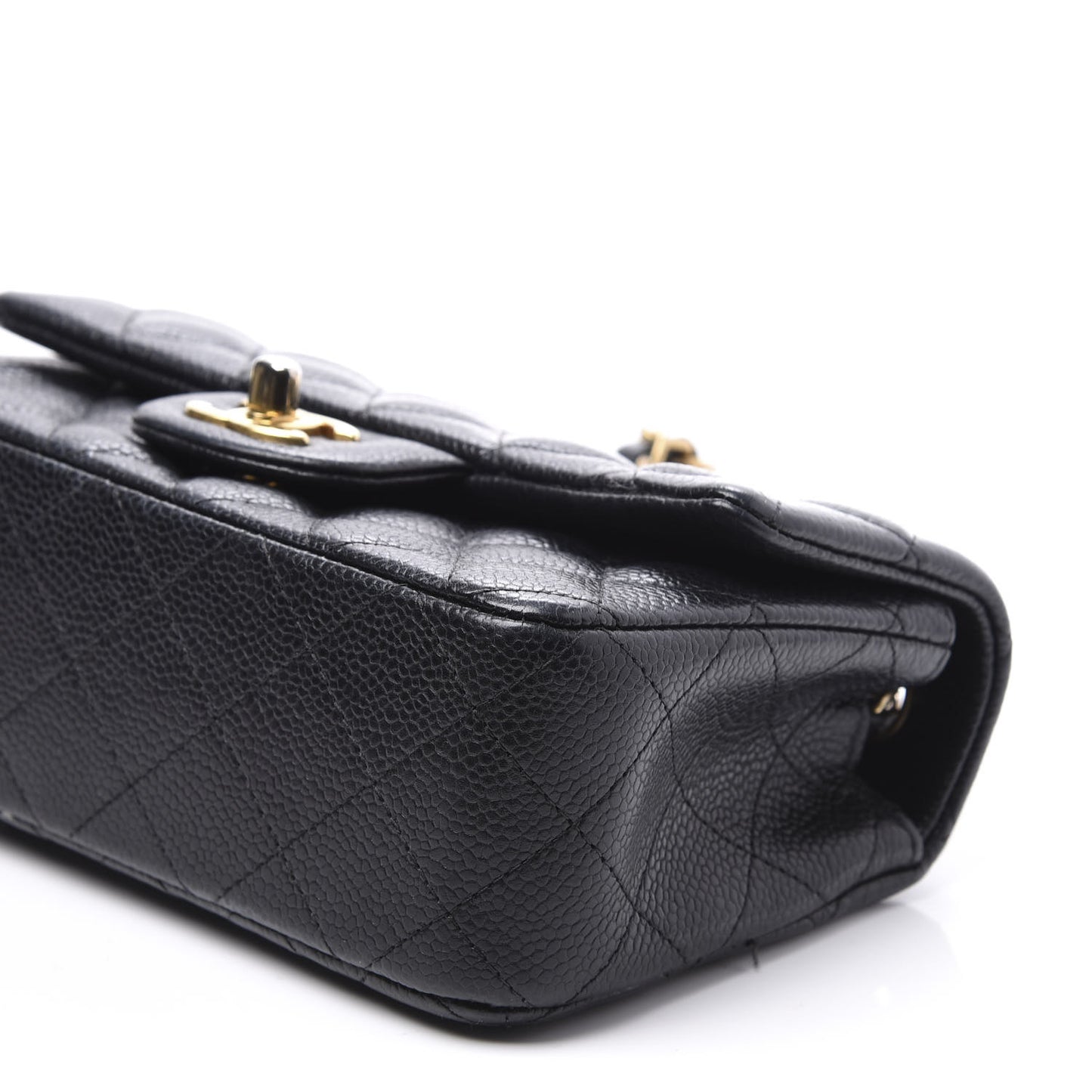 Caviar Quilted Mini Rectangular Flap Black