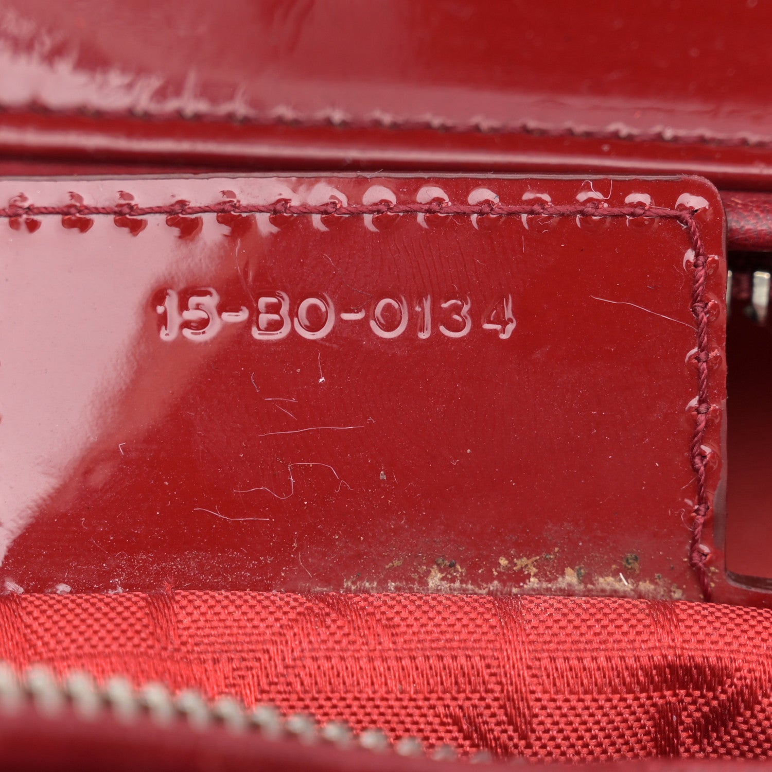 Christian Dior Patent Cannage Large Lady Dior Red 7 of 15