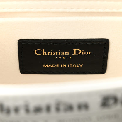 Christian Dior Calfskin Newspaper Printed Small Lady D-Joy Black White 6 of 12