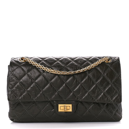 Chanel Aged Calfskin Quilted 2.55 Reissue 226 Flap Dark Khaki 1 of 11