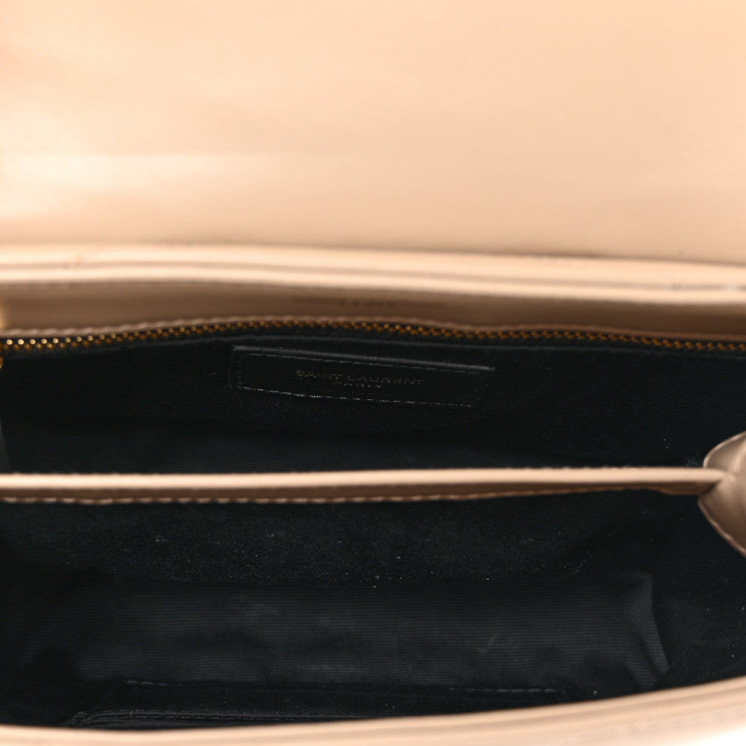 Saint Laurent Calfskin Y Quilted Monogram Toy Loulou Crossbody Bag Dark Beige 6 of 13