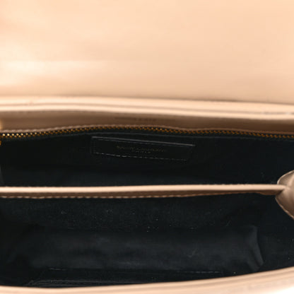 Saint Laurent Calfskin Y Quilted Monogram Toy Loulou Crossbody Bag Dark Beige 6 of 13