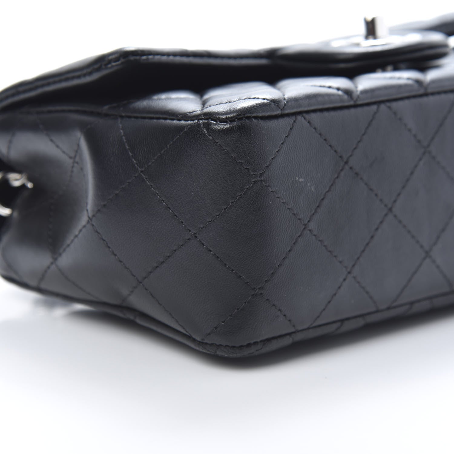 Chanel Lambskin Quilted Mini Rectangular Flap Black 9 of 12