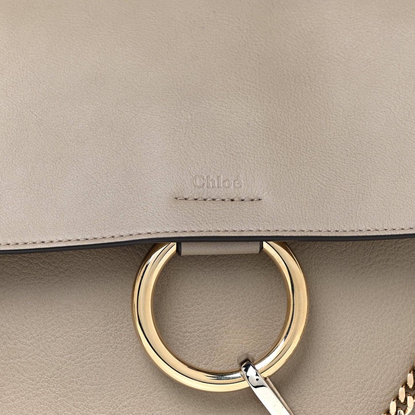 Calfskin Medium Faye Day Shoulder Bag Motty Grey
