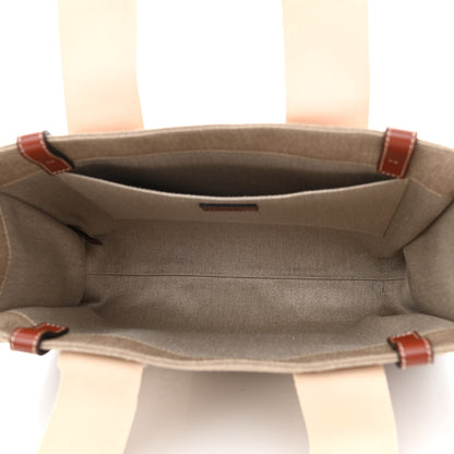 Chloe Cotton Calfskin Medium Woody Ribbon Tote White Brown 5 of 10
