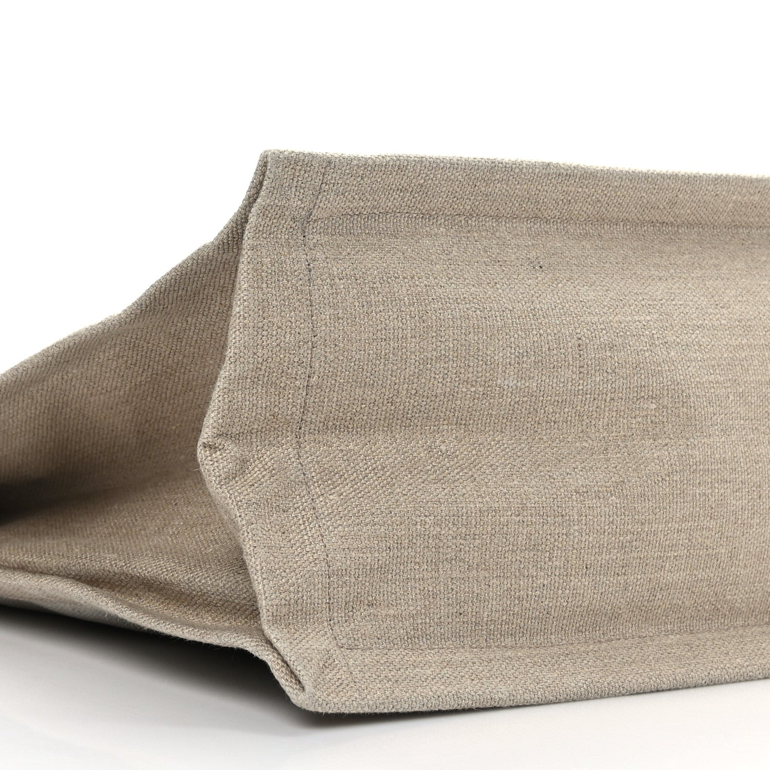 Saint Laurent Linen Calfskin Rive Gauche Tote Optic White 7 of 8