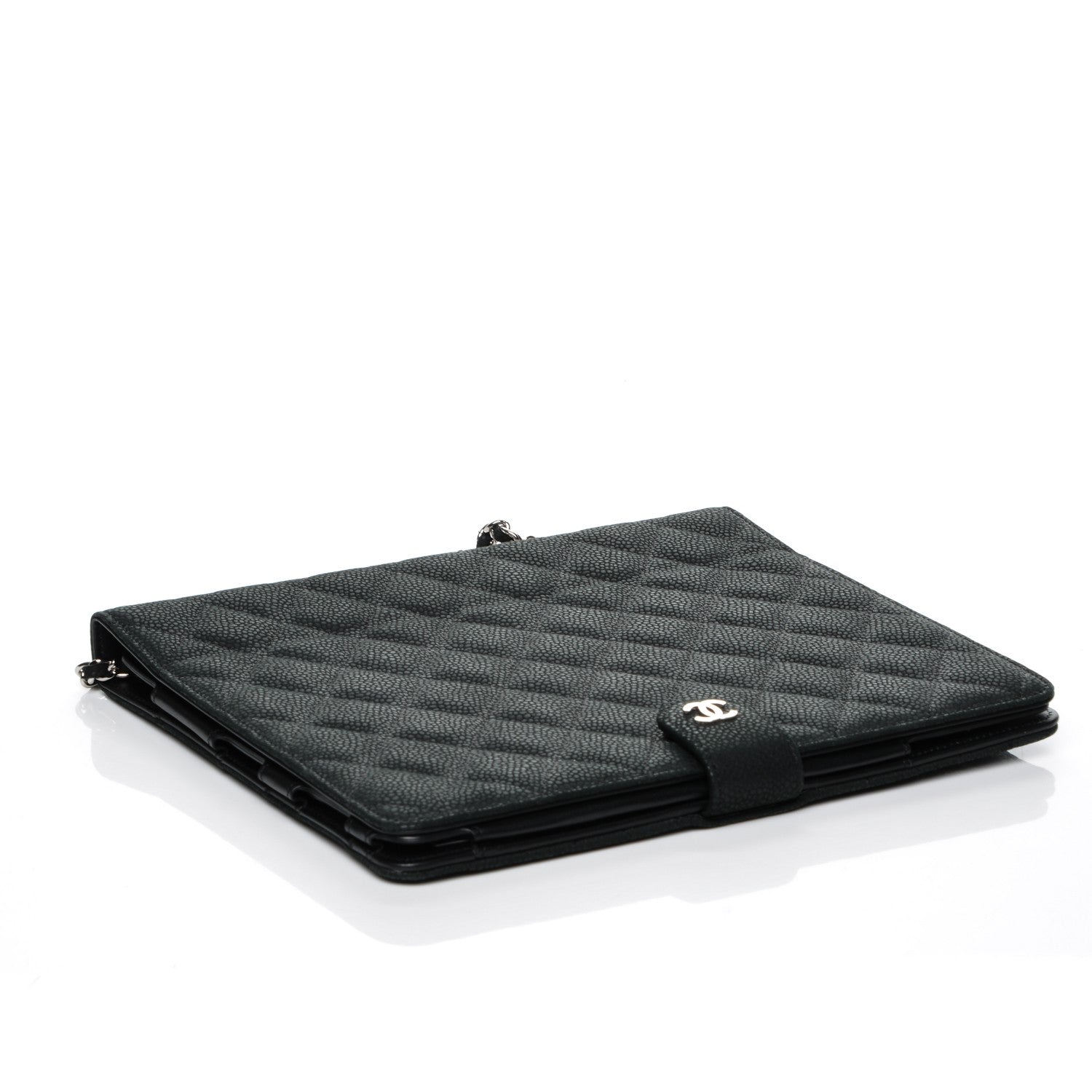 Chanel Iridescent Caviar Quilted Crossbody iPad Holder Black 4 of 8