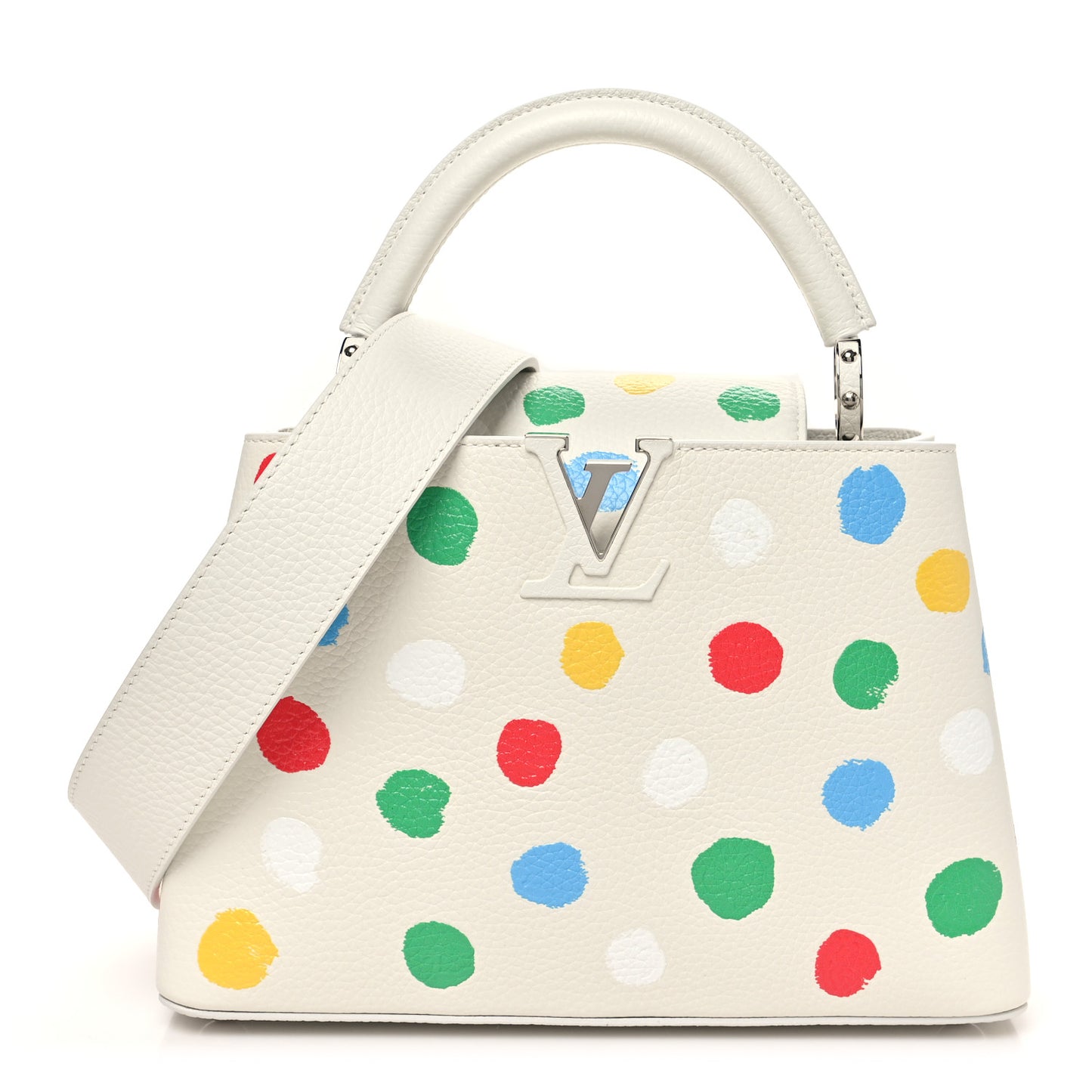 LV X YK Taurillon Capucines BB White