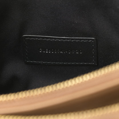 Saint Laurent Grained Lambskin Quilted Mini Becky Double Zip Bag Natural Tan 9 of 12