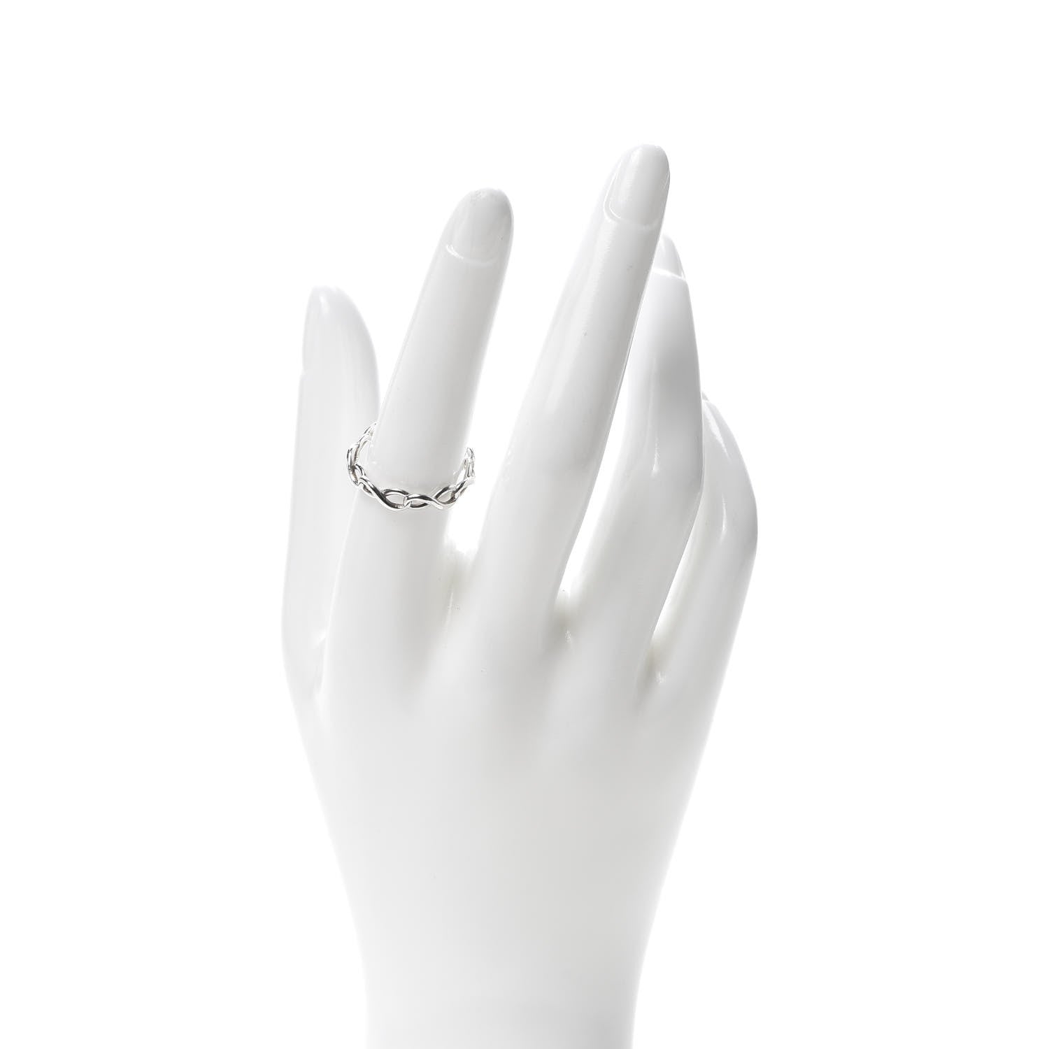 Tiffany Sterling Silver Narrow Infinity Band Ring 56 7.5 2 of 5