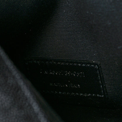 Saint Laurent Grain De Poudre Uptown Pouch Black 7 of 8