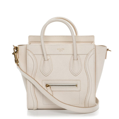 Celine Goatskin Nano Luggage White 1 of 7