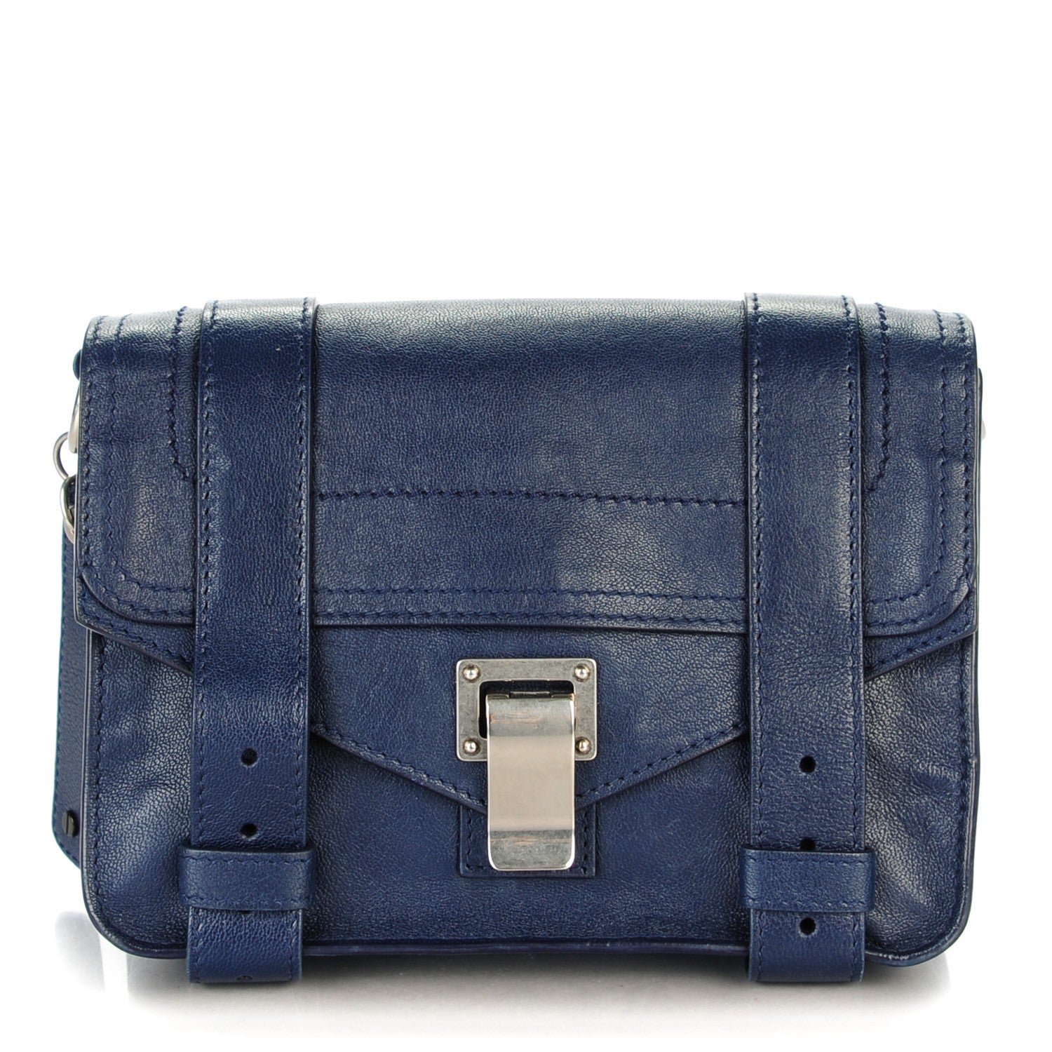 Proenza Schouler Lambskin PS1 Mini Pouch Messenger Bag Indigo 1 of 8