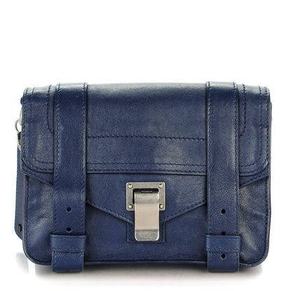 Proenza Schouler Lambskin PS1 Mini Pouch Messenger Bag Indigo 1 of 8