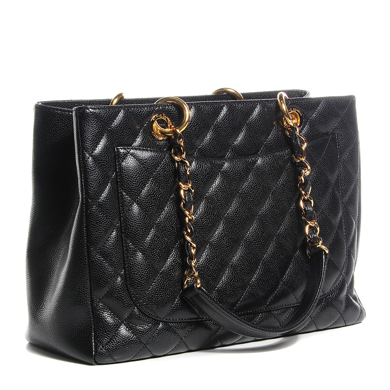 Chanel Caviar Quilted Grand Shopping Tote GST Black 3 of 7