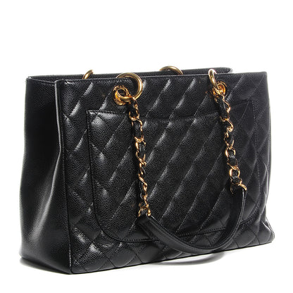 Chanel Caviar Quilted Grand Shopping Tote GST Black 3 of 7