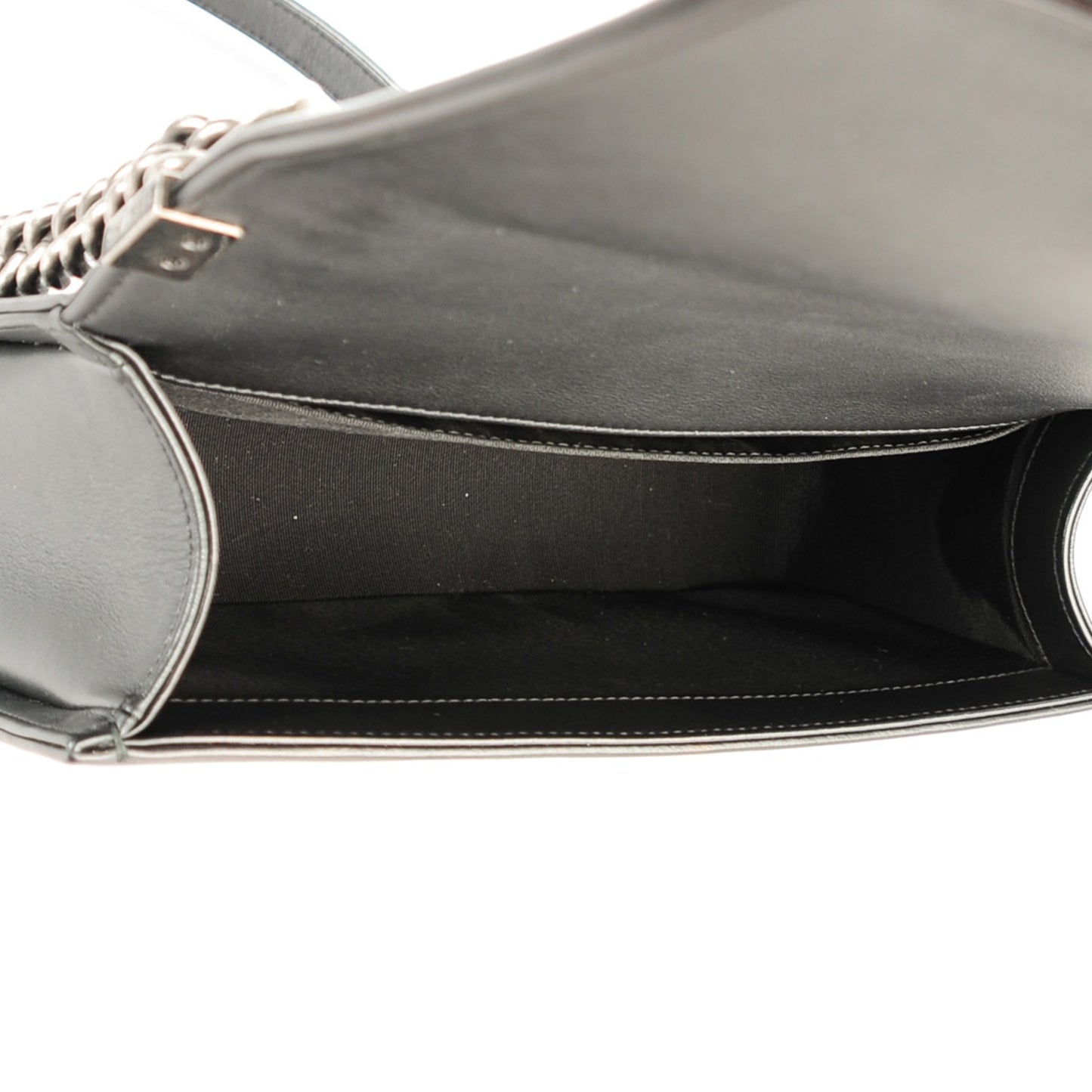 Calfskin Quilted Medium Boy Flap Black