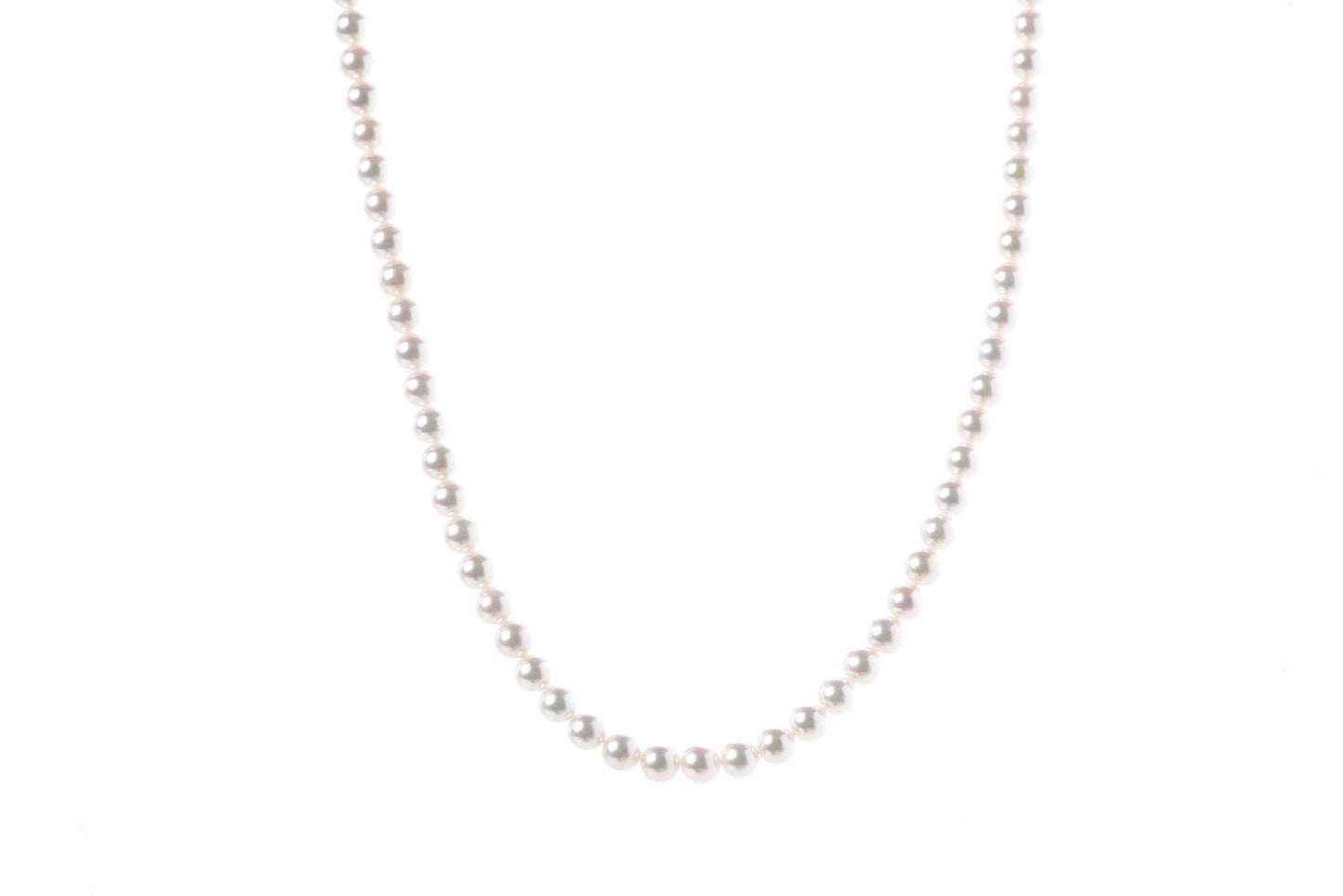Sterling Silver Akoya Pearl 6mm Strand Necklace